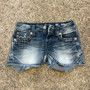 Women’s Miss Me distressed signature shorts